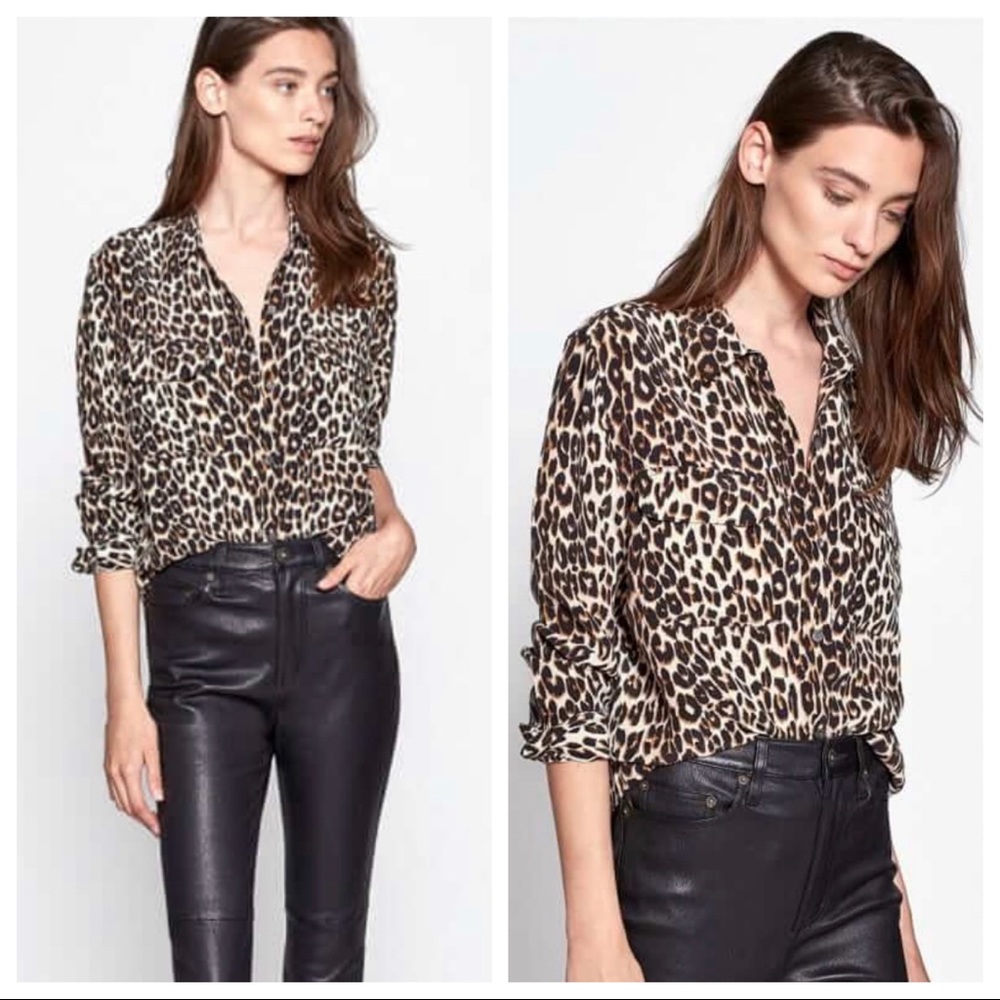 Equipment‎ Slim Signature Silk Blouse XS